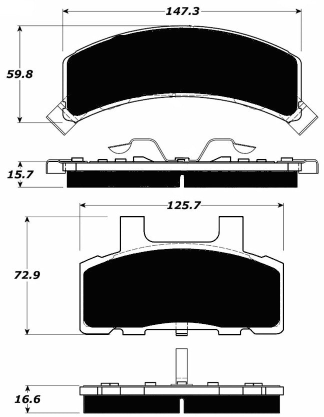 Porterfield Brake Pads for 1988 CHEVROLET C1500 2WD Std Cab Std Ch