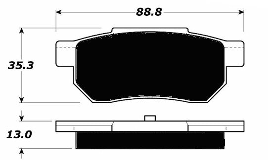 Porterfield Brake Pads for 1993 HONDA CIVIC Del Sol V-TEC