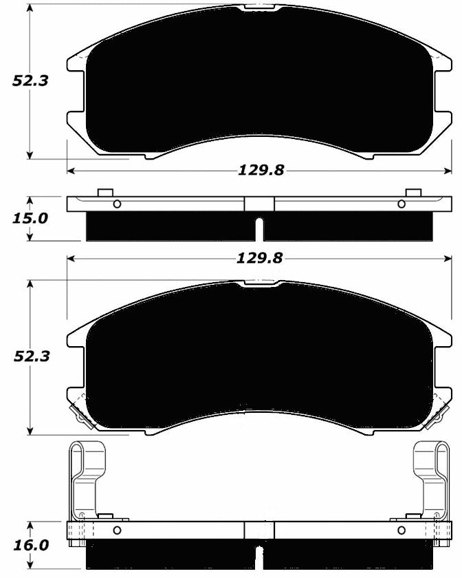 Porterfield Brake Pads for 1989 MAZDA 626 R/Drum