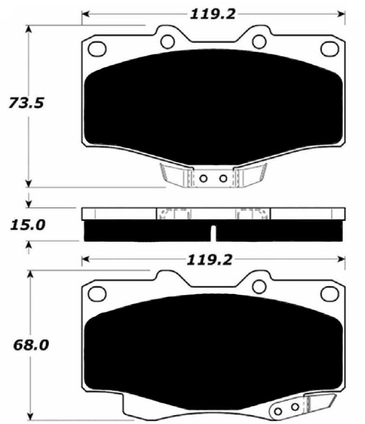 Porterfield Brake Pads for 1990 TOYOTA 4RUNNER