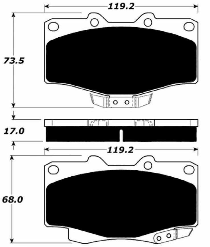 Porterfield Brake Pads for 2003 TOYOTA TACOMA 2WD 6 Lug