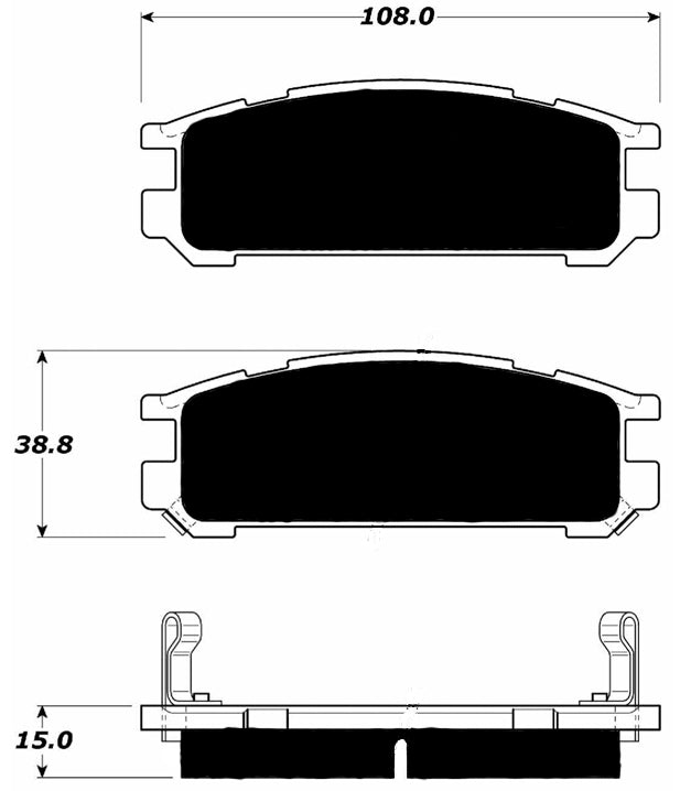 Porterfield Brake Pads for 1994 SUBARU LEGACY SEDAN 4WD TURBO