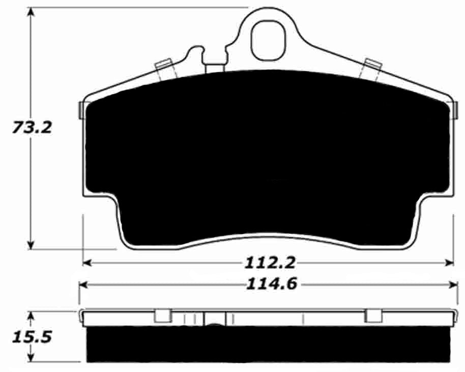 Porterfield Brake Pads for 1997 PORSCHE Boxster