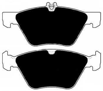 Porterfield Brake Pads for 2000 MERCEDES-BENZ E300 1 Pin Pad Rear Caliper