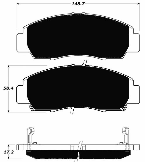 Porterfield Brake Pads for 2008 HONDA ACCORD Sedan 4 Cyl EX