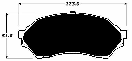 Porterfield Brake Pads for 1999 MAZDA PROTEGE 1.6L Eng