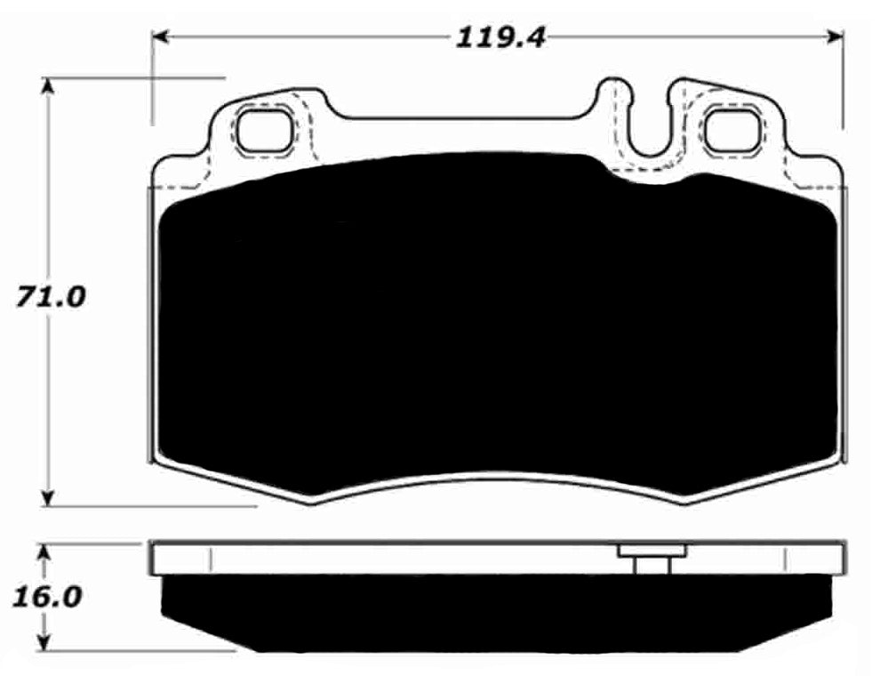 Porterfield Brake Pads for 2000 MERCEDES-BENZ S430