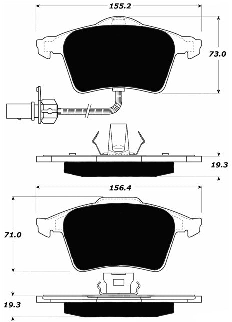 Porterfield Brake Pads for 2008 AUDI A4 Quattro - Cabriolet 3.2L