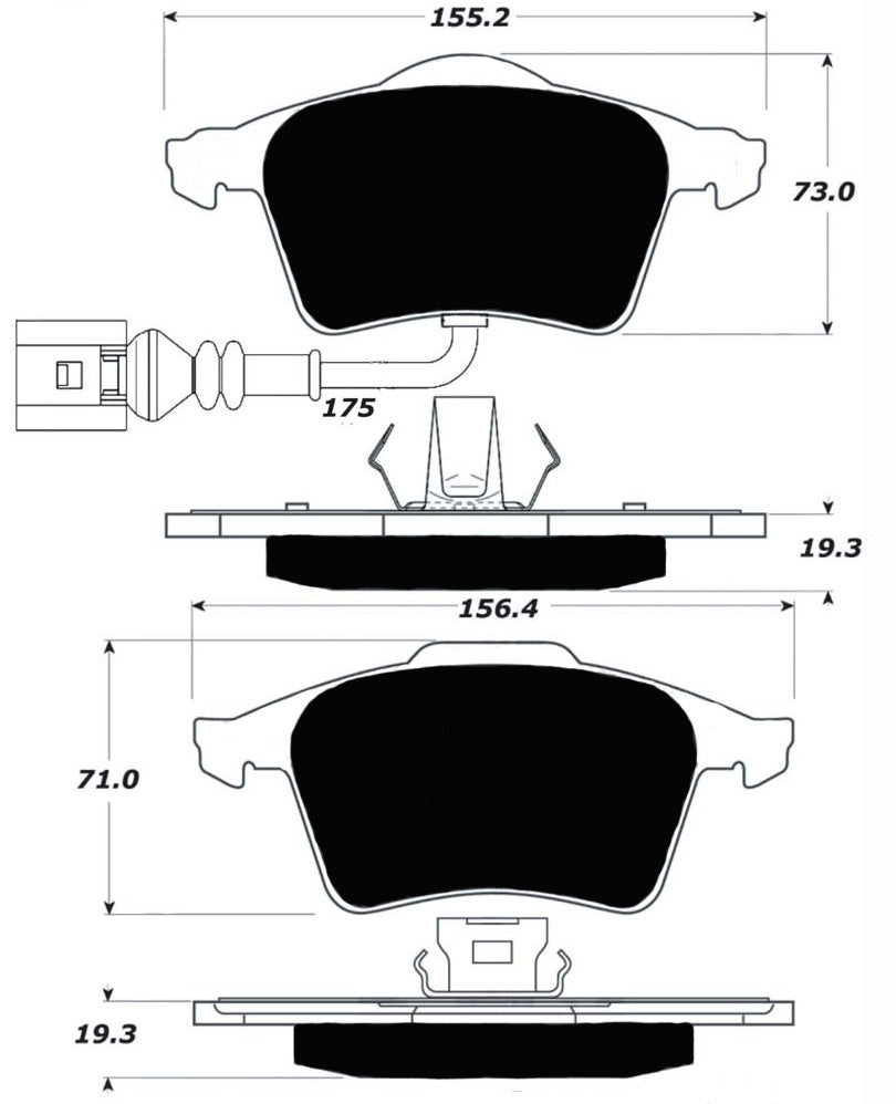 Porterfield Brake Pads for 2009 VOLKSWAGEN CC 3.6L VR6 FWD