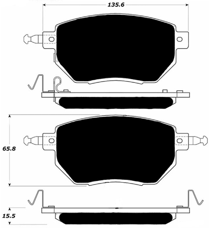 Porterfield Brake Pads for 2005 NISSAN ALTIMA SE-R
