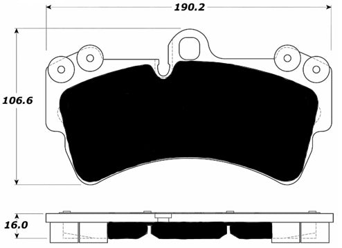 Porterfield Brake Pads for 2007 VOLKSWAGEN TOUAREG V10 - 5.0L