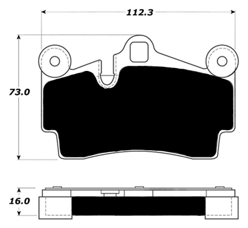 FR SPORT Porterfield Brake Pads for 2003 PORSCHE CAYENNE w/350mm Front Rotor - View 5