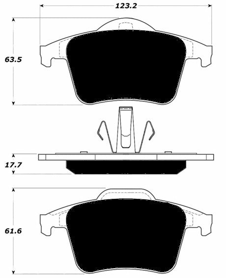 FR SPORT Porterfield Brake Pads for 2010 VOLVO XC90 w/316mm Front Discs - View 4
