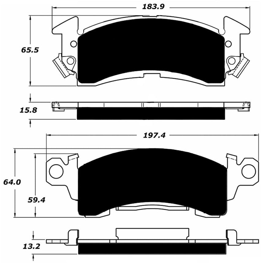 Porterfield Brake Pads for 1976 PONTIAC FIREBIRD