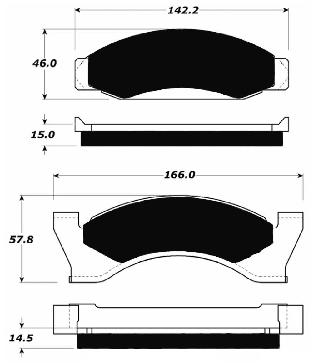 FR SPORT Porterfield Brake Pads for 1979 FORD PINTO