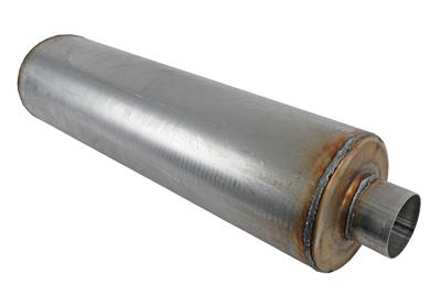 AP Exhaust Muffler, 7.0 in. Round, 32 in. Overall Length, 3.00 in. Inlet/Outlet, Center, Welded - 4269