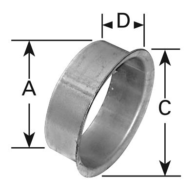 AP Exhaust Exhaust Tubing, AP Exhaust Pipe Flared Adapters, 4.00 in. Diameter Pipe, 1.81 in. - 9474