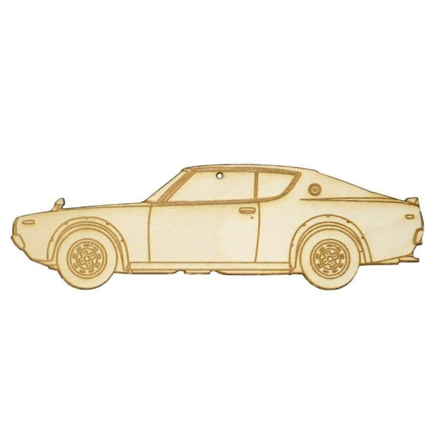 ZSPEC Laser-Engraved Wood Ornament, Style: Nissan KPGC110 GTR, Birch