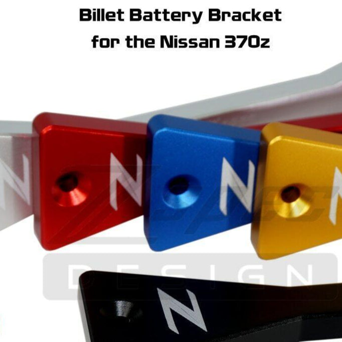 ZSPEC Battery Hold Down/Bracket for '09-20 Nissan 370z Z34, Billet w/ Stainless Hardware