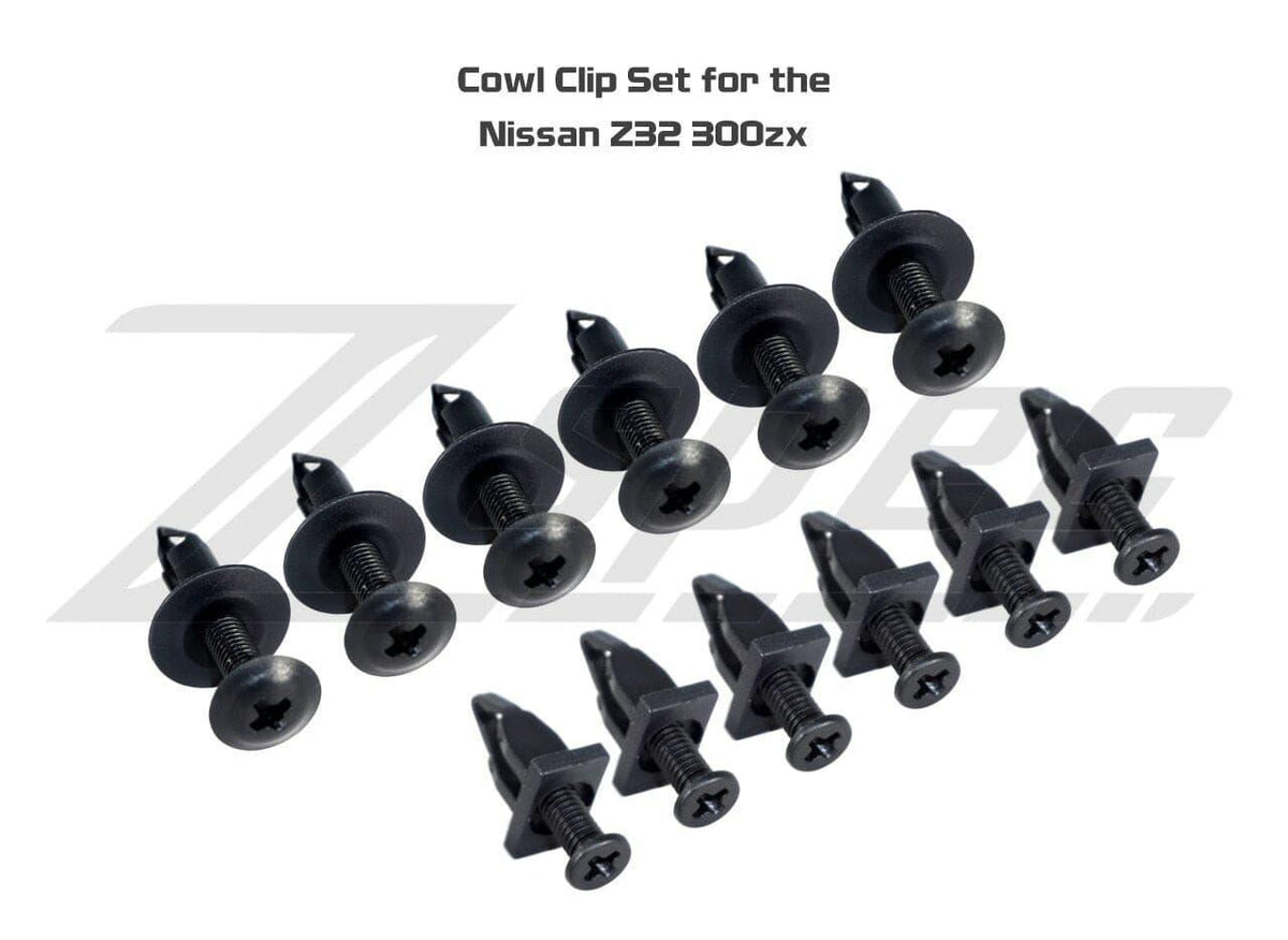ZSPEC OEM-Style Cowl/Scuttle Panel Plastic Clip Set for '90-96 Nissan 300zx Z32