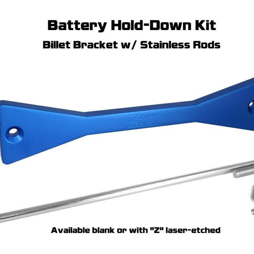 ZSPEC Battery Hold Down/Bracket for '09-20 Nissan 370z Z34, Billet w/ Stainless Hardware
