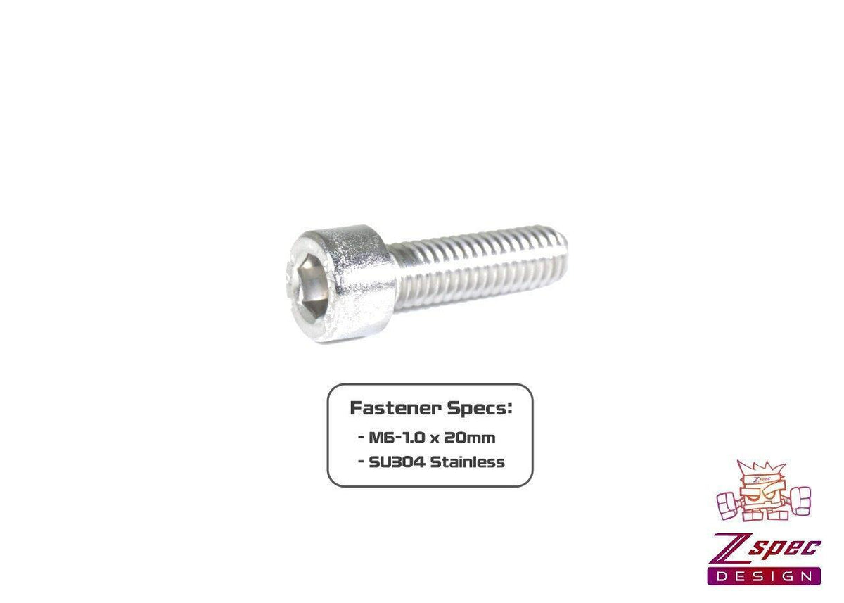 ZSPEC M6-1.0x20mm Socket-Head SHSC Fasteners, SUS304 Stainless, 10-Pack