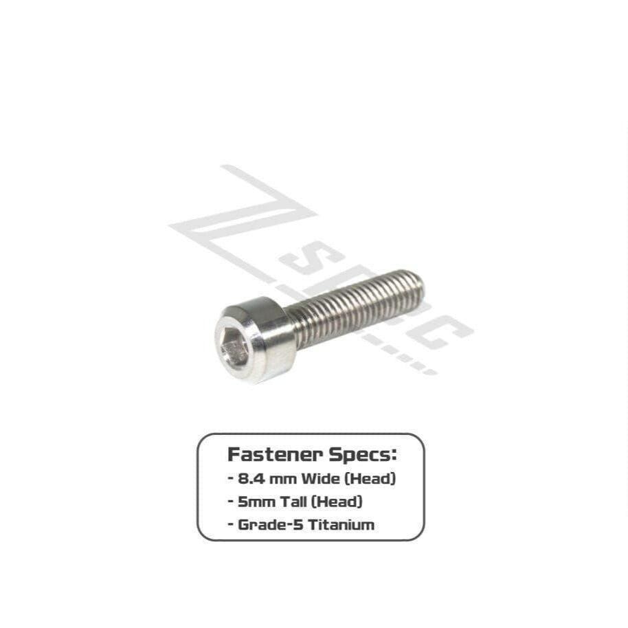 ZSPEC M5-0.8x20mm Fastener/Bolt, SHSC Socket Cap, Titanium Grade-5, Per Each