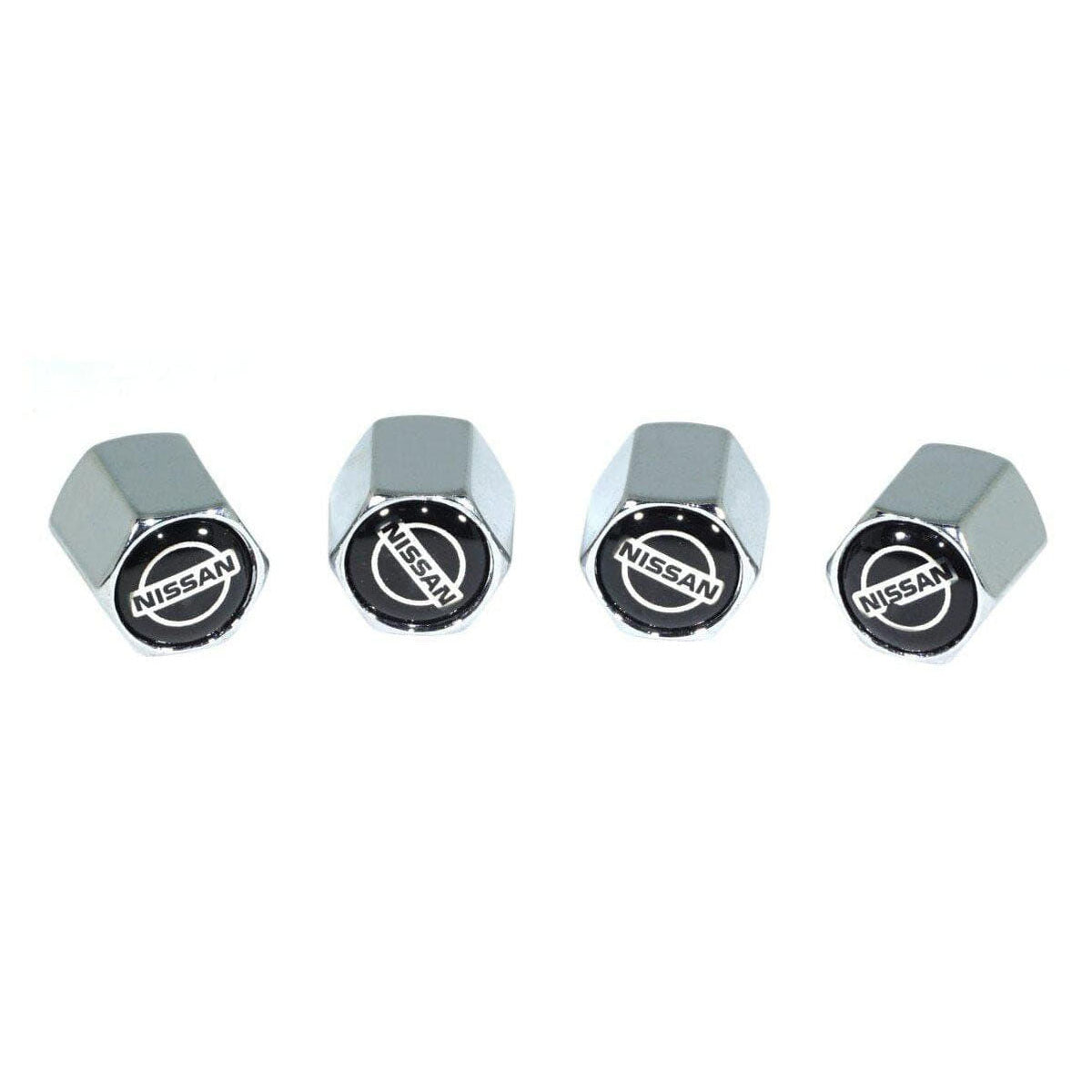 Chrome Valve Stem Tire Caps, Style: Nissan