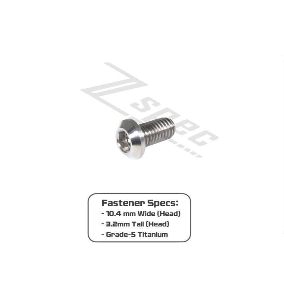 ZSPEC M6-1.0x12mm Dress Up Bolt® Fastener, Angled Head, Titanium Grade-5, Per Each