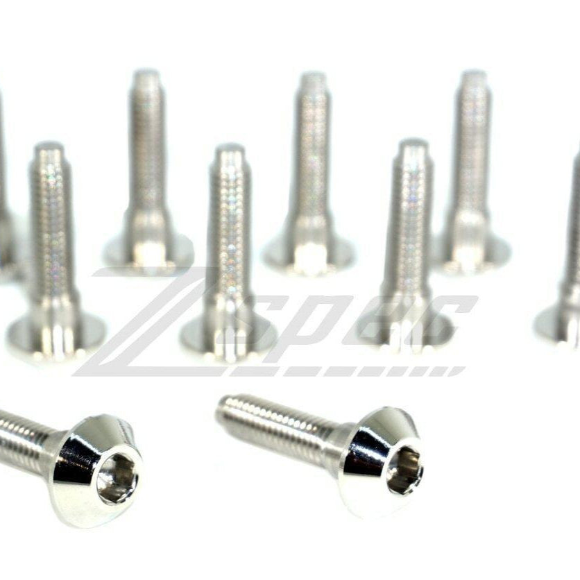 ZSPEC M6x25mm Titanium Shank/Shoulder Bolts, Well or Rivet Nuts, 10-Pack