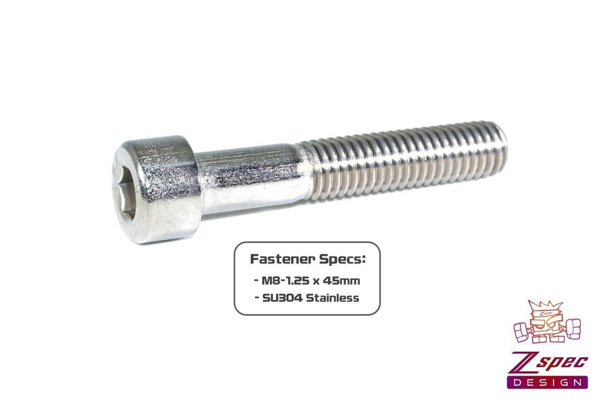 ZSPEC M8-1.25x45mm Socket-Cap SHSC Fasteners, Stainless, 10-Pack