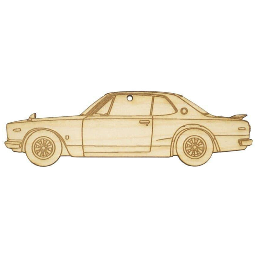 ZSPEC Laser-Engraved Wood Ornament, Style: Nissan KPGC10 GTR Hakosuka, Birch