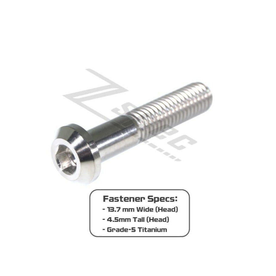 ZSPEC M8-1.25x40mm Dress Up Bolt® Fastener, Angled Head, Titanium Grade-5, Per Each