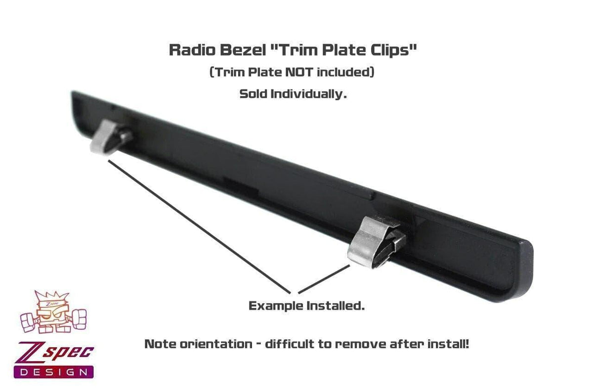 ZSPEC Radio Bezel Trim Plate Clip for '90-96 Nissan 300zx Z32, replaces 68749-41L00