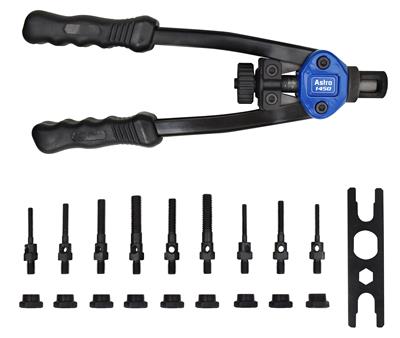 Astro Pneumatic Tool Company Rivet Nut Tool, Extra-Long, 13 in. Long, Steel, Black Oxide, Metric - 1450