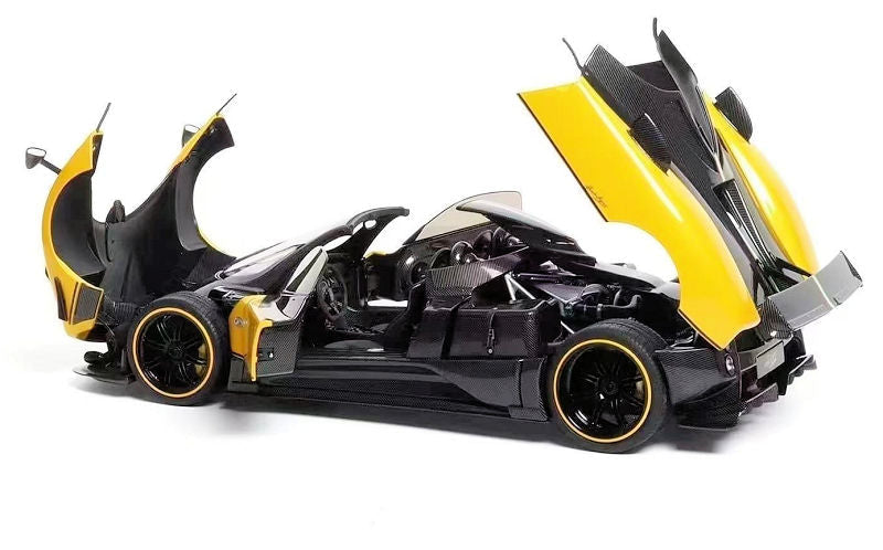 STM Diecast Almost-Real 2009 Pagani Zonda 5 Cinque Roadster Giallo Genevra (Yellow Black Carbon)...