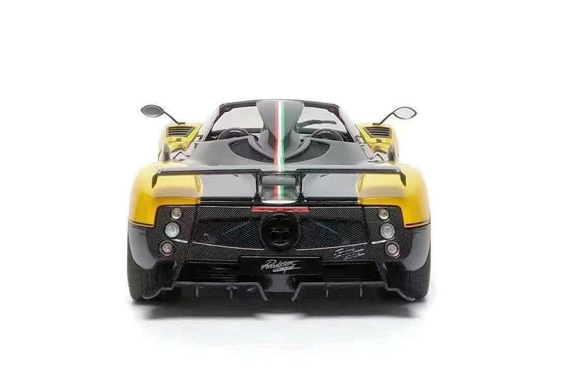 STM Diecast Almost-Real 2009 Pagani Zonda 5 Cinque Roadster Giallo Genevra (Yellow Black Carbon)...