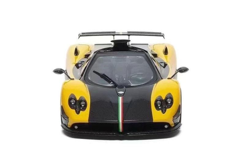 STM Diecast Almost-Real 2009 Pagani Zonda 5 Cinque Roadster Giallo Genevra (Yellow Black Carbon)...