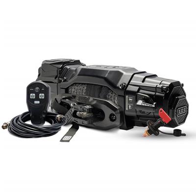 ARB Winch, 12,000 lbs. Freespooling, Hawse Fairlead, Power In/Out, 24mm Synthetic Rope, 16 ft. - ARW120SA
