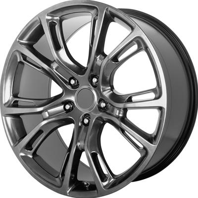 Performance Replicas Wheels, PR137 Dark Hyper Silver, 18 in. x 8.00 in., Aluminum, Gloss Silver, 5 - 137S887334