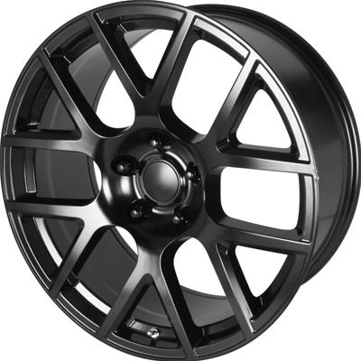 Performance Replicas Wheels, PR163 Satin Black, 20 in. x 9.00 in., Cast Aluminum, Matte Black, 5 x - 163SB299020