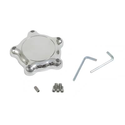 American Racing Center Cap, Aluminum, Polished, Bolt-On, Flat, Pair - 41054032A2