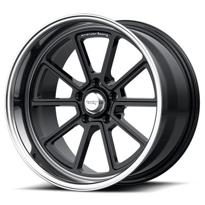 American Racing Wheel, VN510 Draft Gloss Black Diamond-Cut Lip, 18 in. x 10 in., Aluminum, Black - 51081050300