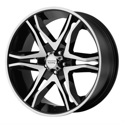 American Racing Wheel, Mainline, Aluminum, Black, 17 in. x 8.0 in., 6 x 5.50 in., 5.480 in. - 89378068325