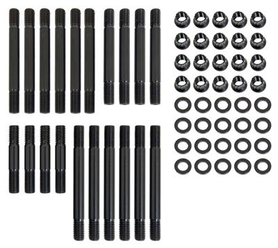 ARP Cylinder Head Studs, Pro Series, 8740 Chromoly, Black, 12-point Head, Edelbrock Performer - 1904306