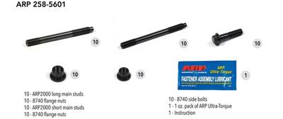 ARP Main Studs, 6-Bolt Main, ARP2000 Alloy, Black Oxide, Ford, 7.3L, Kit - 2585601