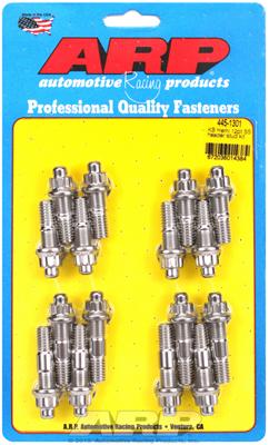 ARP Header Studs, 12-Point Nuts, Stainless Steel, Polished, 3/8 in.-16, Chrysler, Small Block, Set - 4451301