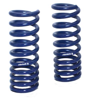 Ridetech Coil Springs, StreetGrip, Front, Blue Powdercoated, Chevy, Pair - 11052350