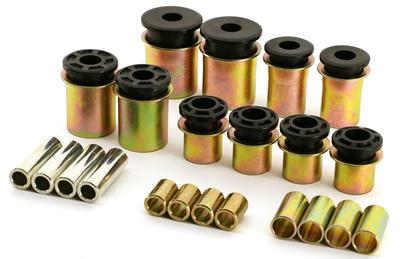 Ridetech Control Arm Bushings, StreetGRIP, Front, Delrin, Black, Chevy, Pontiac, Kit - 11179590