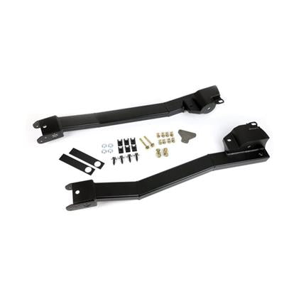 Ridetech Subframe Connectors, Bolt-on, Steel, Black Powdercoated, Chevrolet, Pontiac, Kit - 11197300